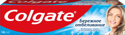 Зубная паста COLGATE Бережное отбеливание, с фтором и кальцием, 100мл, картинка