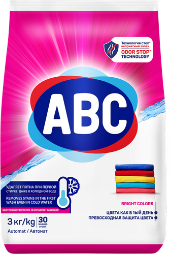 Стиральный порошок для цветного белья ABC, 3кг, фото