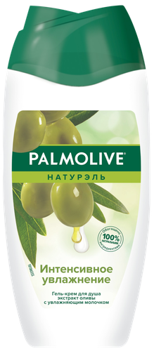 Гель-крем для душа PALMOLIVE Натурэль Интенсивное увлажнение с оливкой и молочком, 250мл, крупный план