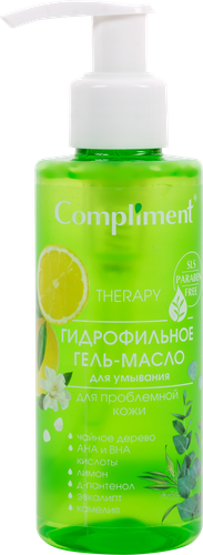 Гель-масло для умывания COMPLIMENT гидрофильное, для проблемной кожи, 150мл, вид