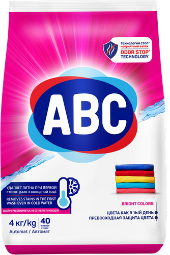 Стиральный порошок для цветного белья ABC, 4кг, изображение