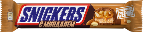 Батончик шоколадный SNICKERS с миндалем, картинка