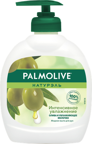 Жидкое мыло PALMOLIVE Натурэль Интенсивное увлажнение Олива и увлажняющее молочко, 300мл, картинка
