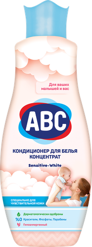 Кондиционер для белья ABC Sensitive концентрат, 1,44л, детальное фото