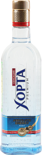 Водка ХОРТА ABSOLUTE ENERGY 40%, 0.5л, крупный план