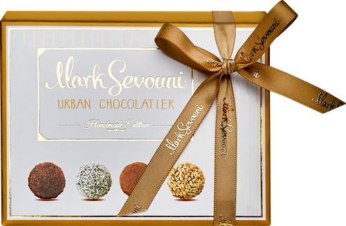 Конфеты MARK SAVOUNI Авангард с кремовой начинкой со вкусом шоколадный фондю, кокос, молочный кофе, фундук, 140г, изображение