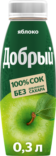 Сок Добрый Яблочный, 300мл, детальное фото