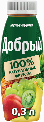 Нектар Добрый Мультифрукт обогащенный провитамином А, 300мл, крупный план