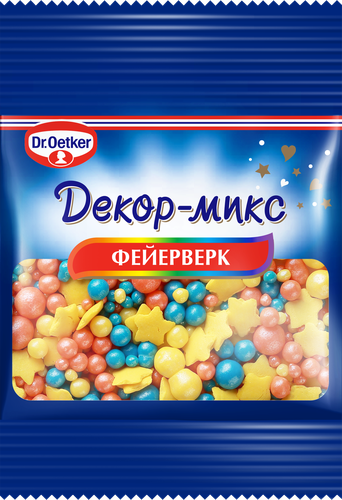 Посыпка кондитерская DR.OETKER Декор-микс Фейерверк, 10г, вид