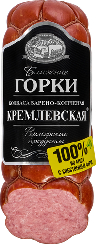 Колбаса варено-копченая БЛИЖНИЕ ГОРКИ Кремлевская, 350г, картинка