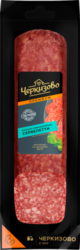 Колбаса сырокопченая ЧЕРКИЗОВО ПРЕМИУМ Сервелетти полусухая, 250г, вид