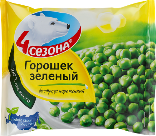 Горошек зеленый замороженный 4 СЕЗОНА, 400г, детальное фото