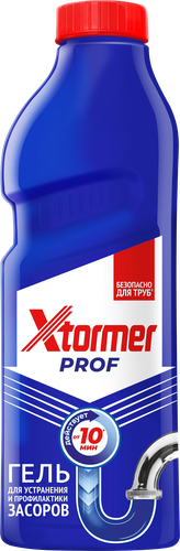 Средство для труб XTORMER Prof, для удаления засоров, 1л, вид