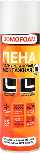 Пена монтажная DOMOFOAM мини, бытовая, всесезонная Арт. 9413435, 400мл, фото