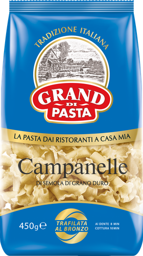 Макароны GRAND DI PASTA Campanelle группа А, 450г, фото