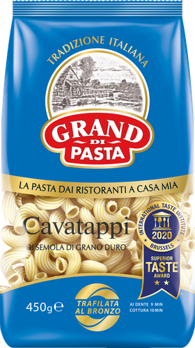 Макароны GRAND DI PASTA Cavatappi группа А, 450г, изображение