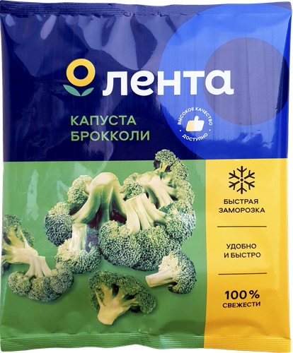Капуста брокколи замороженная ЛЕНТА, 400г, изображение
