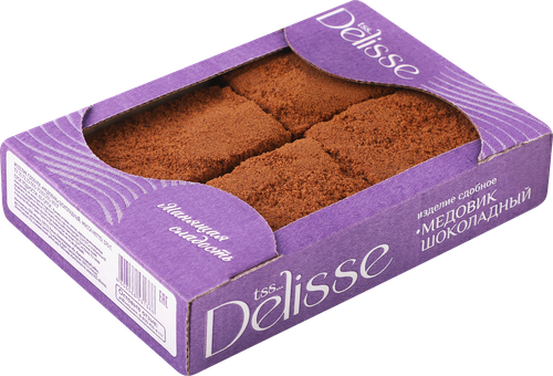 Изделие сдобное DELISSE Медовик шоколадный, 370г, вид