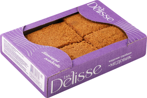 Изделие сдобное DELISSE Медовик, 370г, крупный план