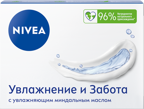 Крем-мыло NIVEA Увлажнение и забота с миндальным маслом, 100г, картинка