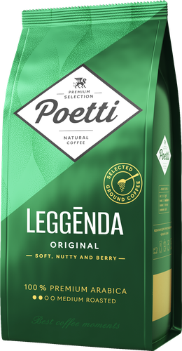 Кофе молотый POETTI Leggenda Original натуральный жареный, 250г, фотография