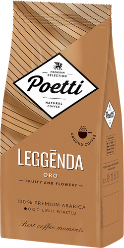 Кофе молотый POETTI Leggenda Oro натуральный жареный, 250г, вид