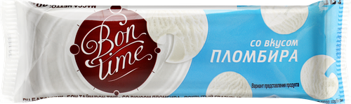Батончик шоколадный BONTIME нуга со вкусом пломбира, 20г, вид