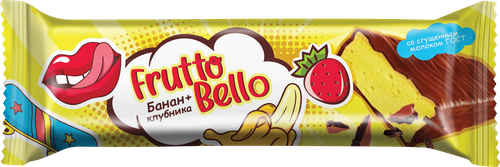 Батончик шоколадный FRUTTOBELLO суфле клубника-банан, 35г, изображение