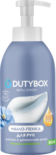 Мыло-пенка DUTYBOX Хлопок и Дамасская роза, 500мл, вид