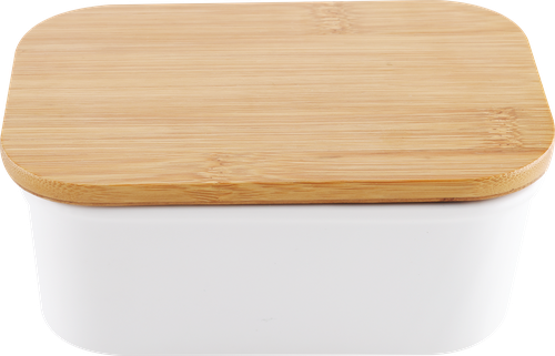 Масленка HOMECLUB Bamboo 16x10,5x7,5см, фарфор, бамбук Арт. MSB-4, вид