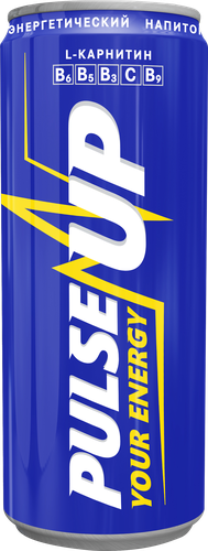 Напиток энергетический PULSEUP Energy тонизирующий газированный, 0.45л, фотография