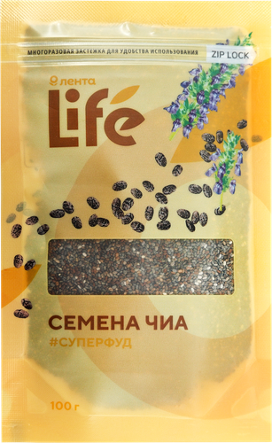 Семена чиа ЛЕНТА LIFE, 100г, картинка