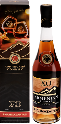 Коньяк ШАХНАЗАРЯН Армянский марочный выдержанный КВ 7 лет 40%, п/у, 0.5л