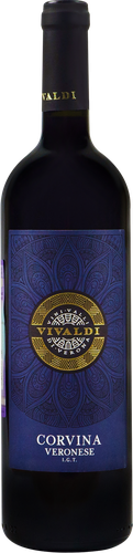 Вино VIVALDI Corvina Veronese сортовое ординарное красное полусухое, 0.75л, картинка