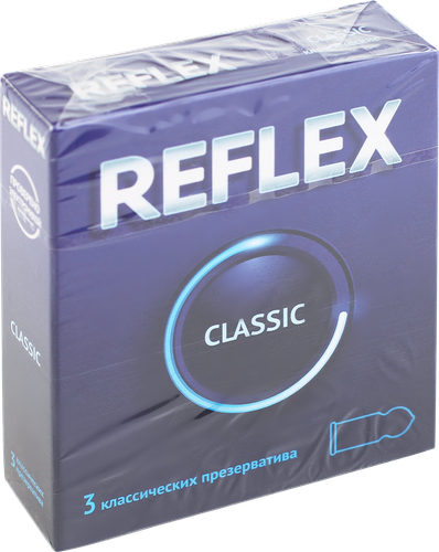 Презервативы REFLEX Classic №3 из натурального латекса, 3шт, фотография