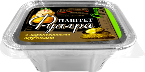 Паштет запеченный КФ ЕГОРЬЕВСКАЯ Фуа-Гра с маринованными огурчиками, 180г, картинка