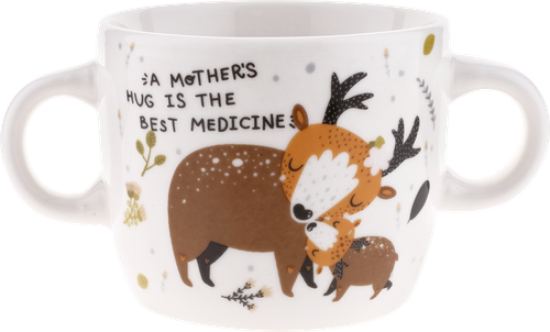 Кружка HOMECLUB Animals, с двумя ручками, 180мл, фарфор Арт. CH-cs1, картинка