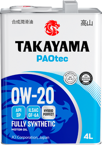 Масло моторное TAKAYAMA синтетическое SAE 0W-20, ILSAC GF-5, API SN, Арт. 605554, 4л, изображение