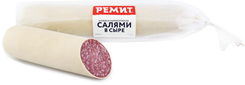 Колбаса сырокопченая РЕМИТ Салями в сыре, весовая, фотография