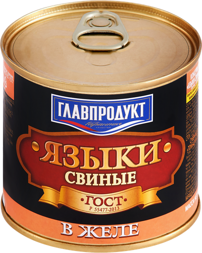 Языки свиные ГЛАВПРОДУКТ в желе ГОСТ, 250г, фото
