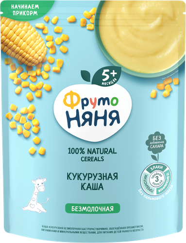 Каша кукурузная ФРУТОНЯНЯ безмолочная, с 5 месяцев, 180г, картинка