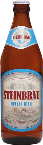 Пиво светлое STEINBRAU Helles фильтрованное пастеризованное 5,2%, 0.5л, фотография