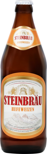 Пиво светлое STEINBRAU Hefeweizen нефильтрованное пастеризованное 5,2%, 0.5л, детальное фото