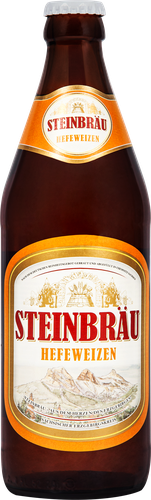 Пиво светлое STEINBRAU Hefeweizen нефильтрованное пастеризованное 5,2%, 0.5л, детальное фото