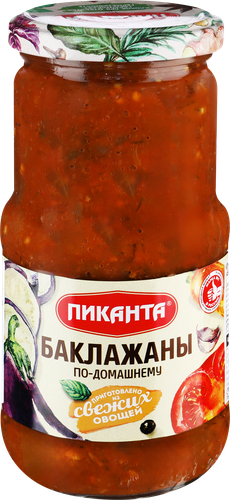 Баклажаны ПИКАНТА По-домашнему, 450г, крупный план