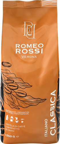 Кофе зерновой ROMEO ROSSI Classica натуральный жареный, 1кг, изображение