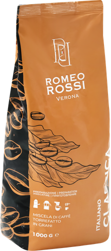 Кофе зерновой ROMEO ROSSI Classica натуральный жареный, 1кг, фотография