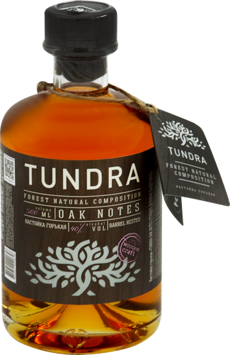Настойка TUNDRA Oak notes Дубовая выдержка 40%, горькая, 0.5л, фотография