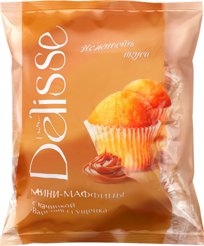 Маффины DELISSE Вареная сгущенка, 450г, картинка