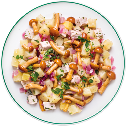 Салат с опятами и курицей ЛЕНТА FRESH, 180г, картинка